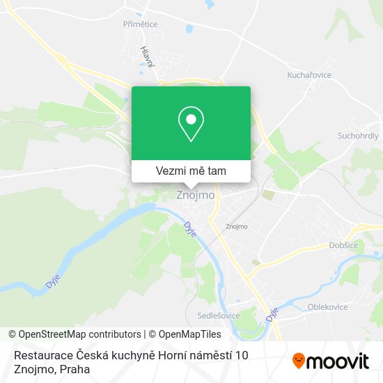 Restaurace Česká kuchyně Horní náměstí 10 Znojmo mapa