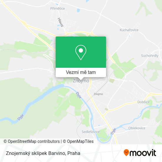 Znojemský sklípek Barvino mapa