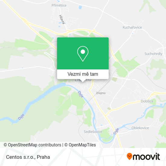 Centos s.r.o. mapa
