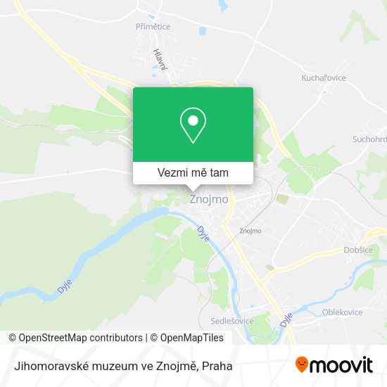Jihomoravské muzeum ve Znojmě mapa