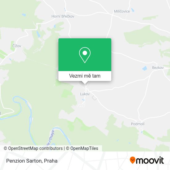 Penzion Sarton mapa