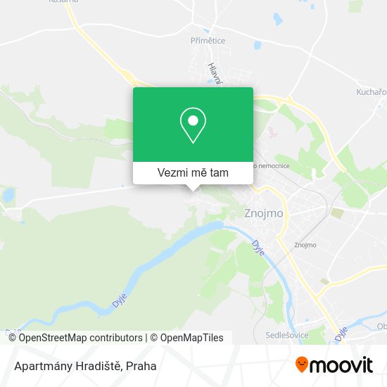 Apartmány Hradiště mapa
