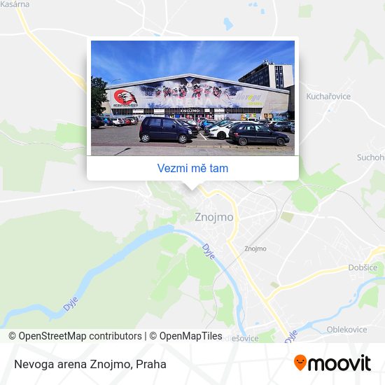 Nevoga arena Znojmo mapa