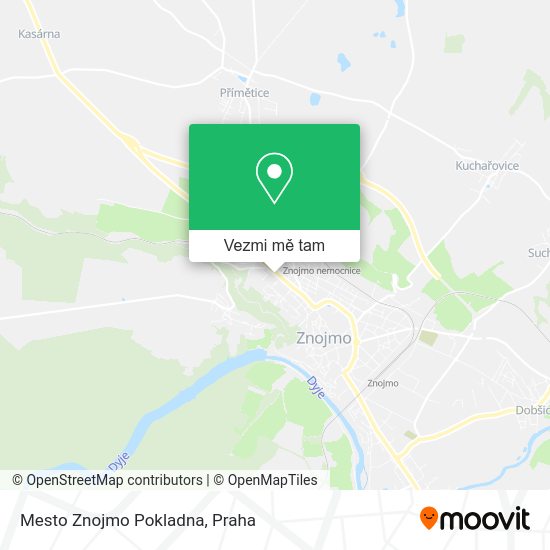 Mesto Znojmo Pokladna mapa