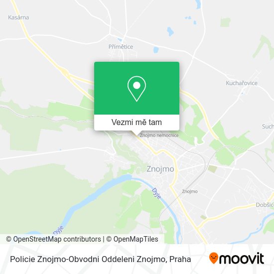 Policie Znojmo-Obvodni Oddeleni Znojmo mapa