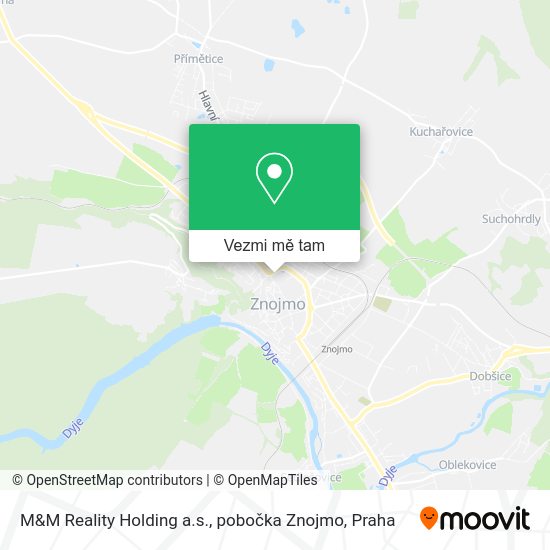 M&M Reality Holding a.s., pobočka Znojmo mapa