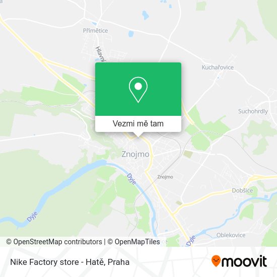 Nike Factory store - Hatě mapa