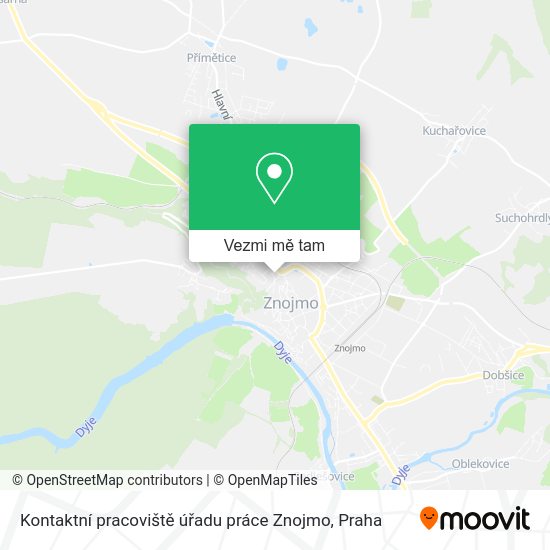 Kontaktní pracoviště úřadu práce Znojmo mapa