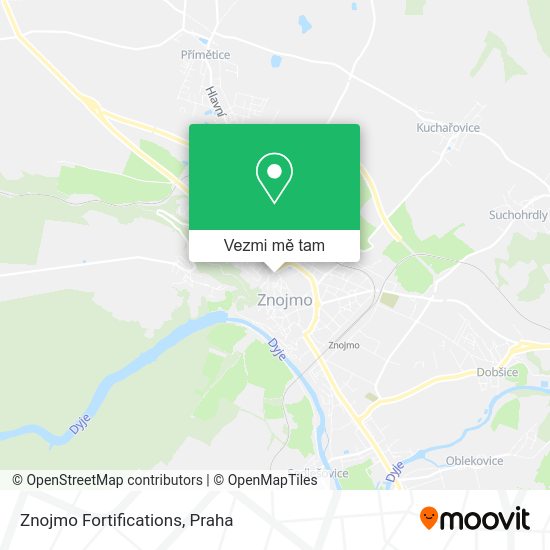 Znojmo Fortifications mapa