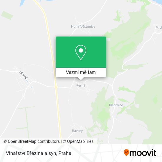 Vinařství Březina a syn mapa
