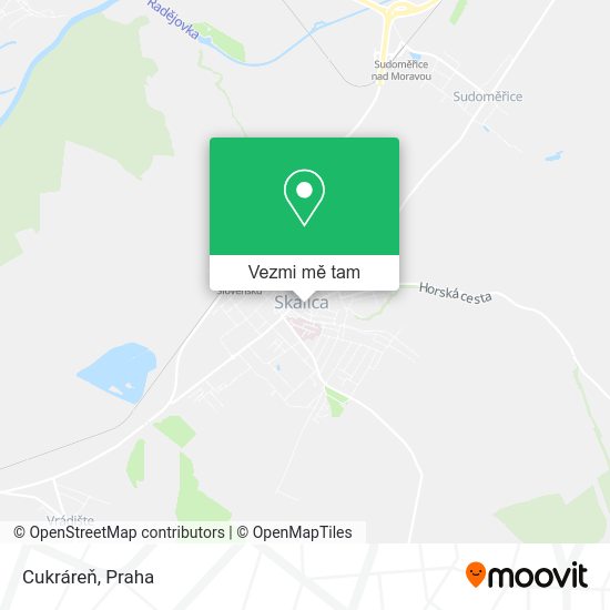 Cukráreň mapa
