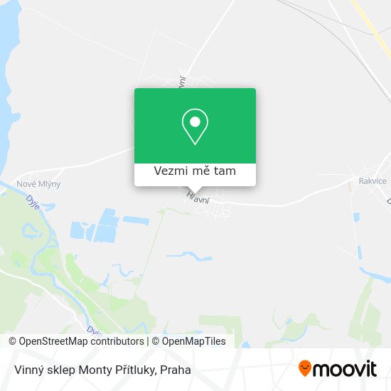 Vinný sklep Monty Přítluky mapa