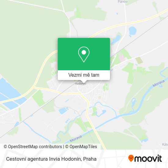 Cestovní agentura Invia Hodonín mapa