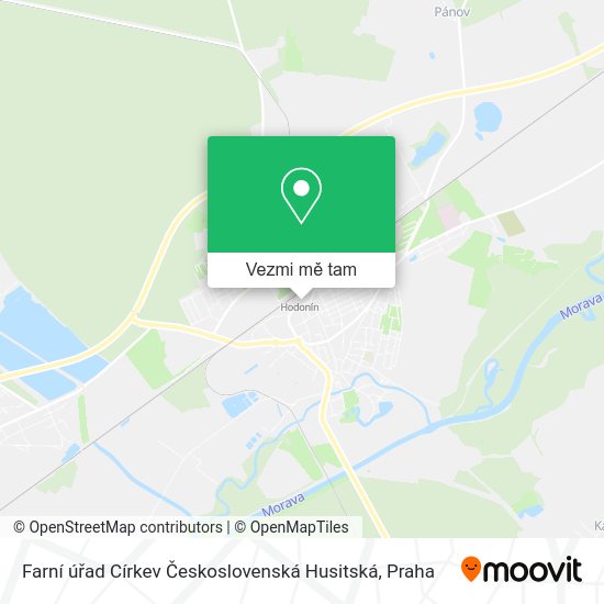 Farní úřad Církev Československá Husitská mapa