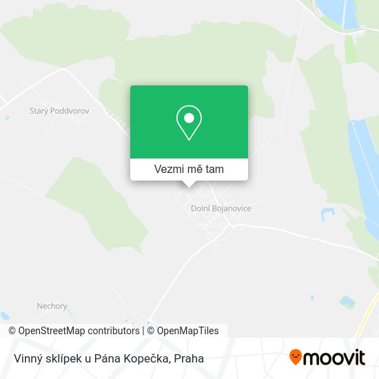 Vinný sklípek u Pána Kopečka mapa
