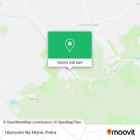 Ubytování Na Mlýně mapa