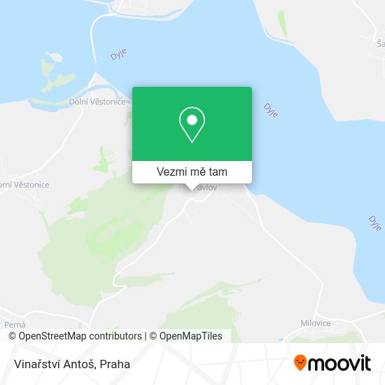 Vinařství Antoš mapa