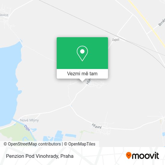 Penzion Pod Vinohrady mapa
