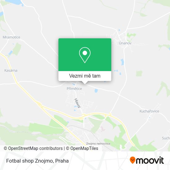 Fotbal shop Znojmo mapa