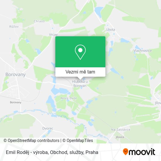 Emil Roděj - výroba, Obchod, služby mapa