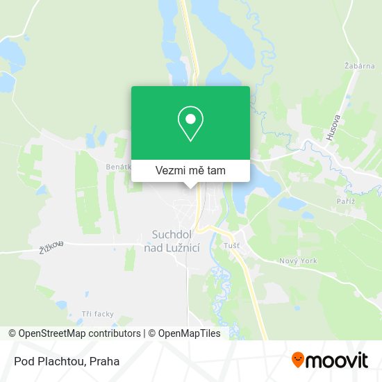 Pod Plachtou mapa