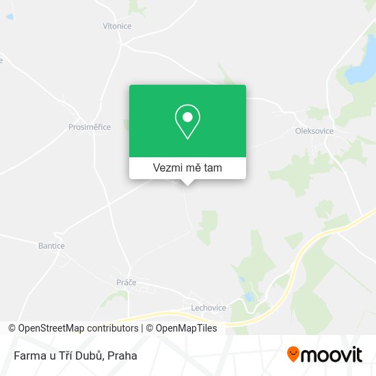Farma u Tří Dubů mapa