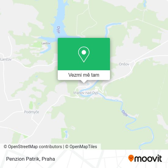 Penzion Patrik mapa