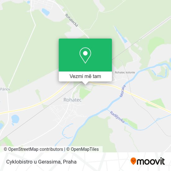 Cyklobistro u Gerasima mapa