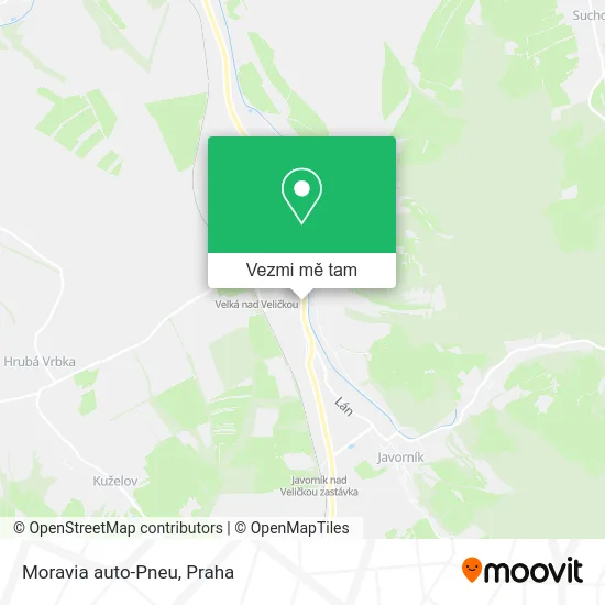 Moravia auto-Pneu mapa