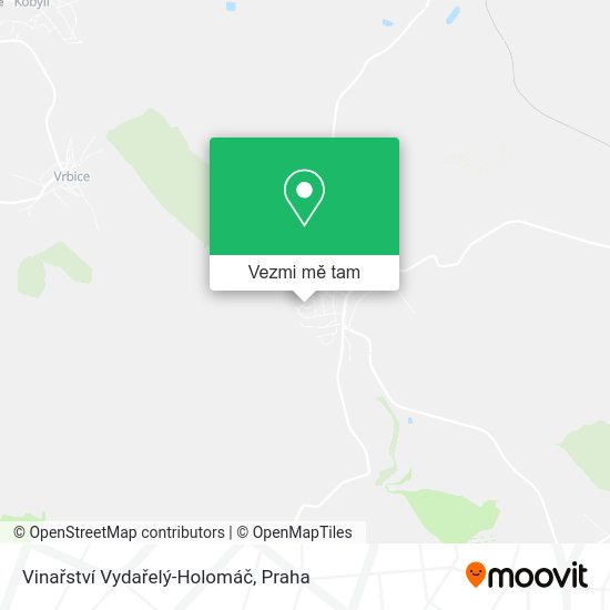 Vinařství Vydařelý-Holomáč mapa