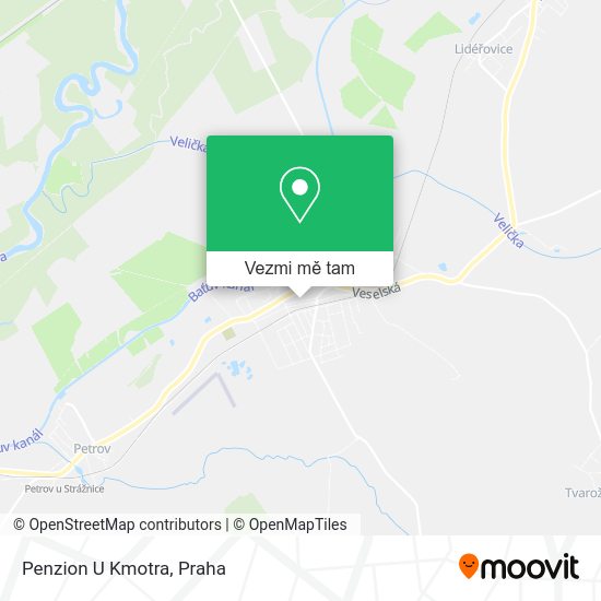 Penzion U Kmotra mapa