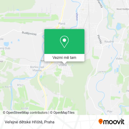 Veřejné dětské Hřiště mapa