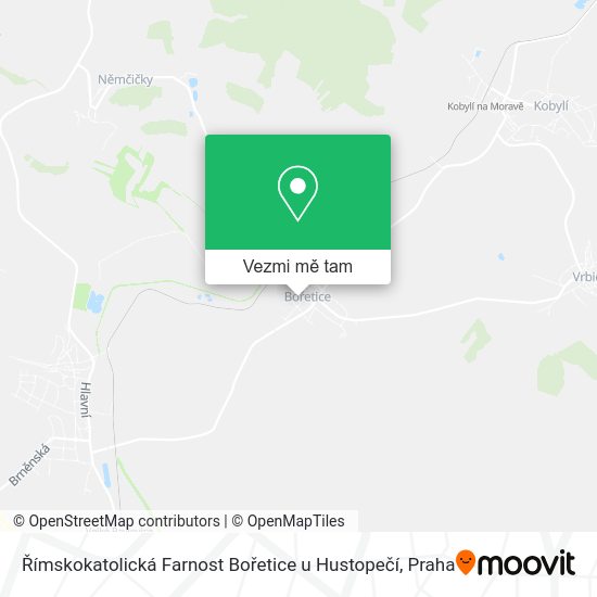 Římskokatolická Farnost Bořetice u Hustopečí mapa