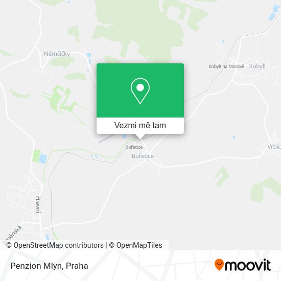 Penzion Mlyn mapa