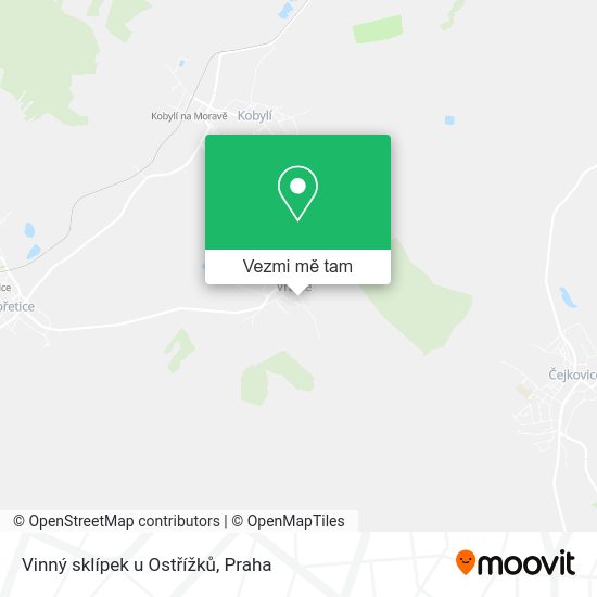 Vinný sklípek u Ostřížků mapa