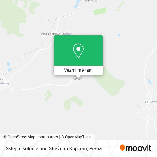 Sklepní kolonie pod Strážním Kopcem mapa