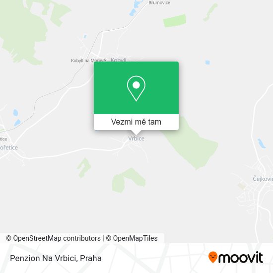 Penzion Na Vrbici mapa