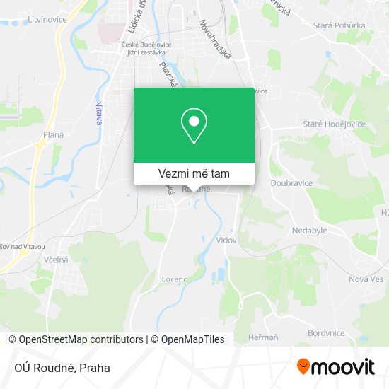 OÚ Roudné mapa