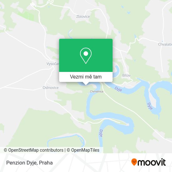 Penzion Dyje mapa