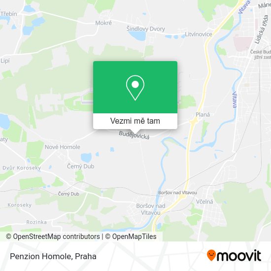 Penzion Homole mapa