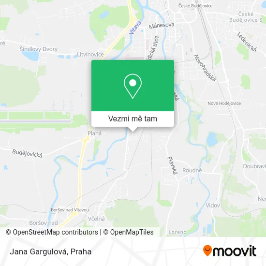 Jana Gargulová mapa