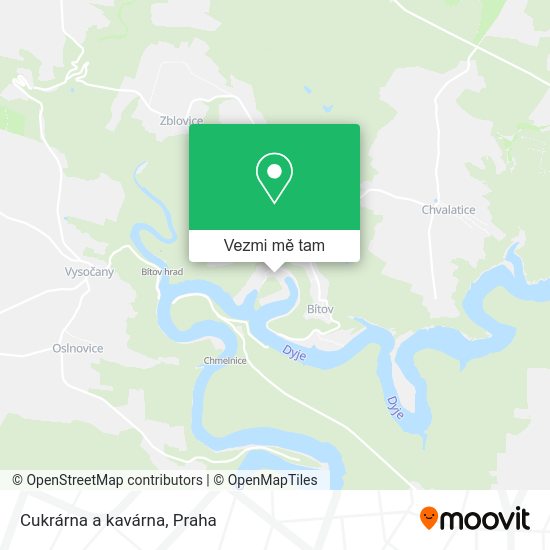 Cukrárna a kavárna mapa