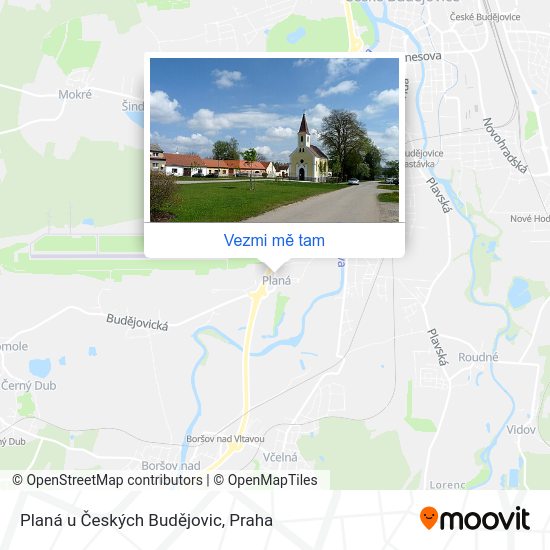 Planá u Českých Budějovic mapa
