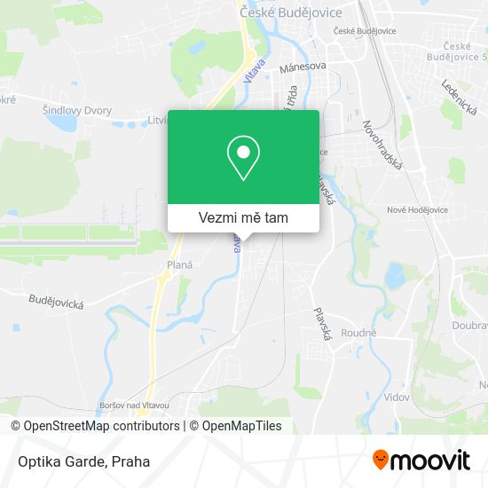 Optika Garde mapa