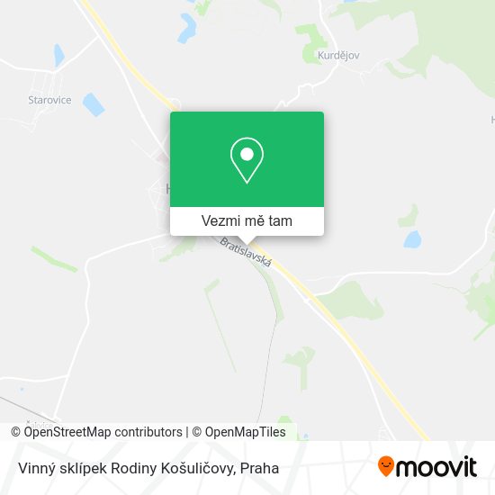 Vinný sklípek Rodiny Košuličovy mapa