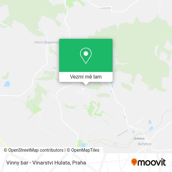Vinny bar - Vinarstvi Hulata mapa