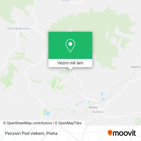 Penzion Pod vlekem mapa