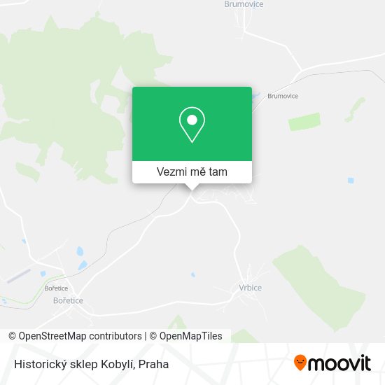 Historický sklep Kobylí mapa
