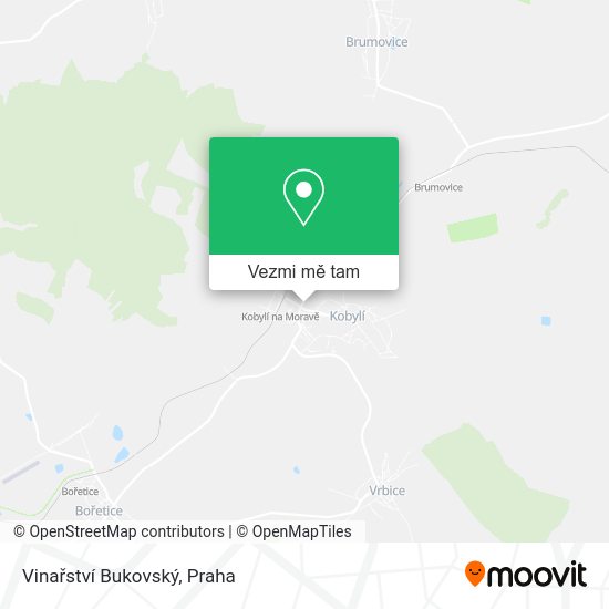 Vinařství Bukovský mapa