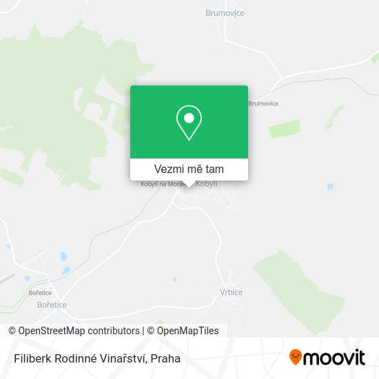 Filiberk Rodinné Vinařství mapa